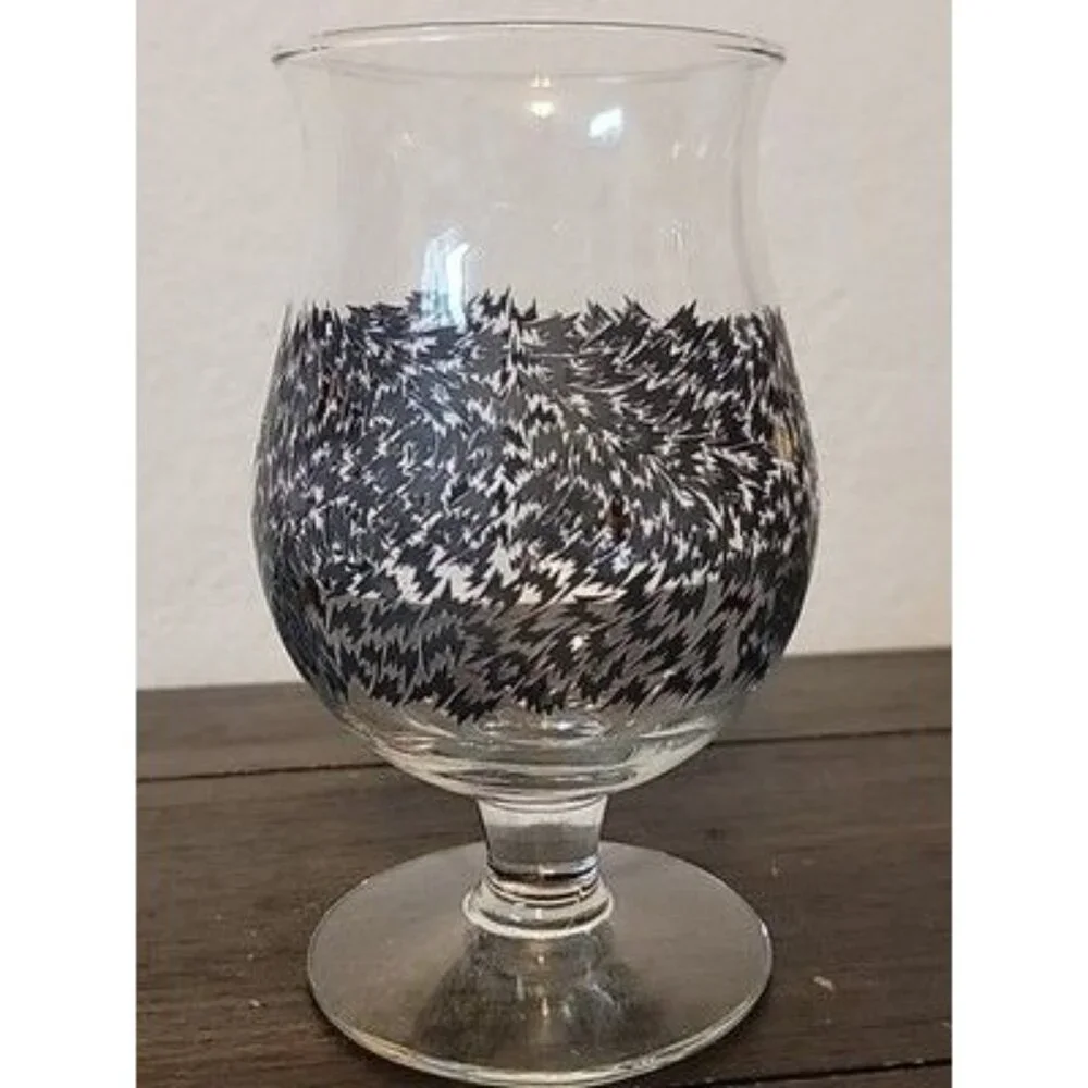 Duvel Beer Tulip Glass Eley Kishimoto Black And Gold Flurry Art Series Barware - Picture 4 of 7